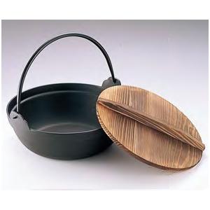 【鉄鍋】おもてなしグルメ ほっかほかの鉄鍋 木蓋付 24cm（IH対応）IKENAGA/池永鉄工
