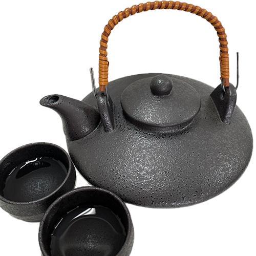 【黒千代香】酒器　黒ぢょか大と盃セット