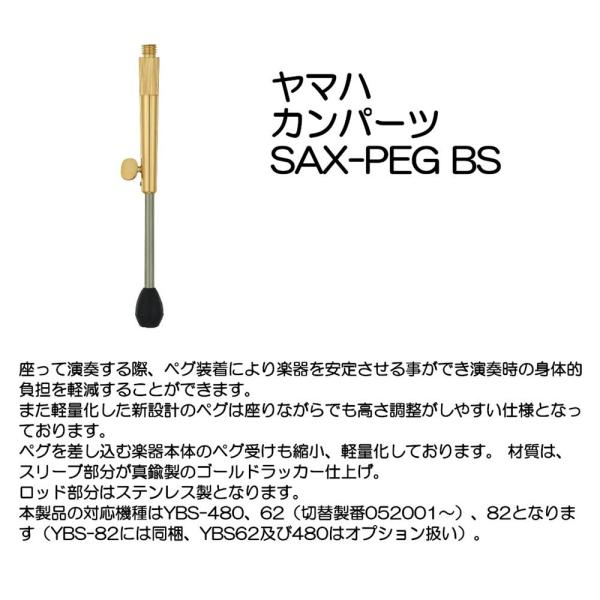 【5/17（金）に出荷予定】ヤマハ カンパーツ SAX-PEG BS