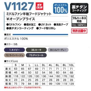 HOOH V1127 ミドルファン半袖フードジ...の詳細画像3