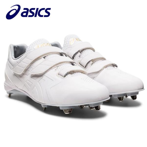 アシックス 野球 スパイク 白スパイク マジックテープ 1123A037 埋め込み 金具スパイク A...