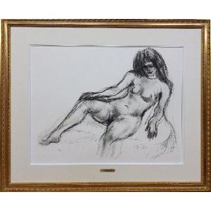 【梅原龍三郎　裸婦　１０３/１２５　リトグラフ額装　１９６２年制作】美品 裸婦図 - 東京国立近代美術館