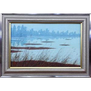 角井満夫 「清流」 F6号 日本画 : 大和田画廊 - 通販 - Yahoo