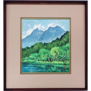 角井満夫 「清流」 F6号 日本画 : 大和田画廊 - 通販 - Yahoo