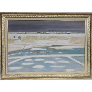 角井満夫 「清流」 F6号 日本画 : 大和田画廊 - 通販 - Yahoo