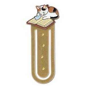 ポタリングキャット ブックマーカー 読書6 ランプ なみだ 栞 ブックマーク 金属 猫雑貨 ギフト ...