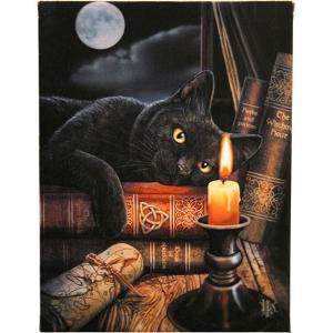 リサ・パーカー アートキャンバス ウィッチングアワー キャンドルと黒猫 輸入 ウォールデコ 絵 イラスト グラフィック ポスター 額 グッズ 雑貨 ギフト｜ooyamanekoshokai