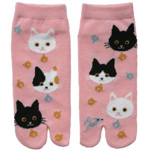 前田染工 和心 足袋ソックス ねこと鈴柄 猫ネコスニーカー丈レディース靴下 和柄 猫 ネコ 猫雑貨 猫グッズ おしゃれ かわいい ギフト プレゼント｜ooyamanekoshokai