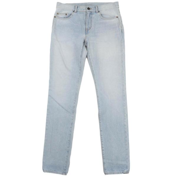 サンローラン パリ スキニーデニムパンツ メンズ 青 31 コットン ケリングタグ 17年 D02-...