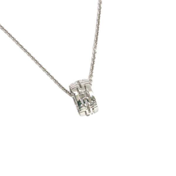美品 ブルガリ パレンテシ ペンダント チェーンネックレス K18WG 750 ホワイトゴールド レ...