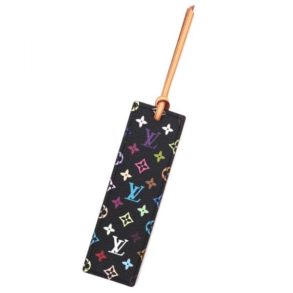 美品 ルイヴィトン マークページカドゥ モノグラムマルチ 黒 ノワール ブックマーカー しおり M9...