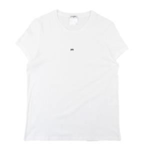 美品 シャネル P37 ココマーク 半袖Ｔシャツ レディース コットン 白 42 カットソー CHANEL｜opal-shop1