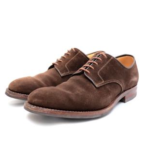 【クリアランスSALE】美品 クロケットアンドジョーンズ BRISTOL スエードレザーシューズ メンズ ブラウン 6E プレーントゥ CROCKETT&JONES｜opal-shop1