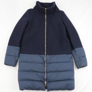 ヘルノ ウールコンビダウンコート レディース ネイビー 42 Herno｜opal-shop1