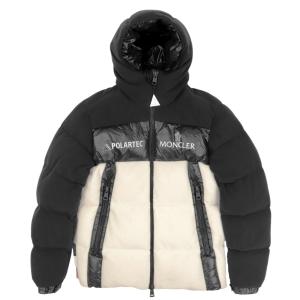 未使用 モンクレール 21AW マラボイ ダウンジャケット メンズ 黒 アイボリー 2 POLARTEC フリース切替 MALAVOY MONCLER｜opal-shop1