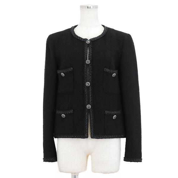 【美品】CHANEL シャネル ジャケット リトルブラック ツイード 08A P33858 COCO...