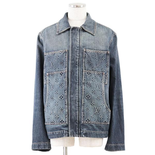 【未使用】LOUIS VUITTON ルイ ヴィトン ジャケット デニム 23AW ロゴ ヴィンテー...