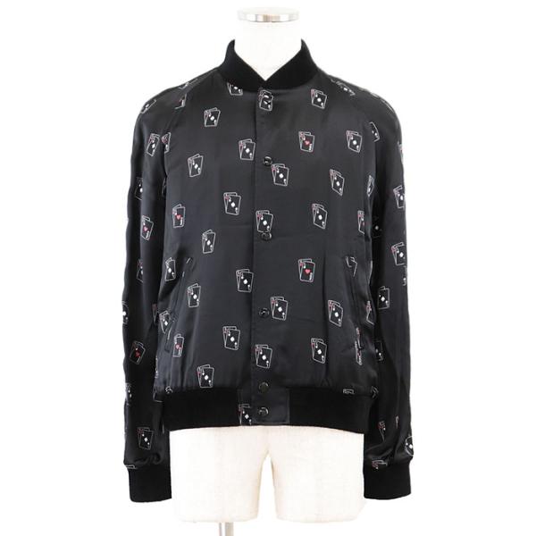 【未使用】SAINT LAURENT PARIS サンローラン パリ ブルゾン 18年製 ロゴ ボタ...