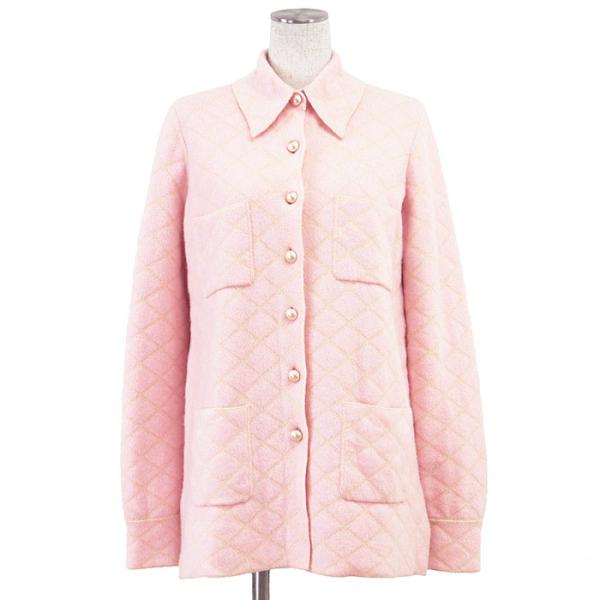 【極美品】CHANEL シャネル ジャケット マトラッセ P52423 15年製 CC ロゴ カシミ...