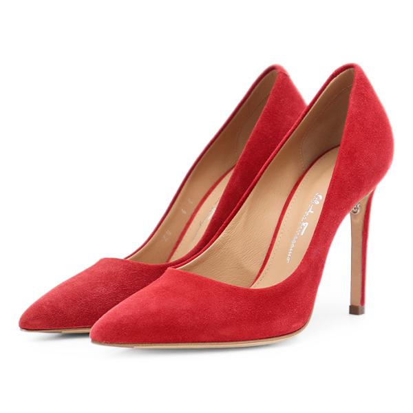 SALE【極美品】Salvatore Ferragamo サルヴァトーレフェラガモ パンプス スウェ...
