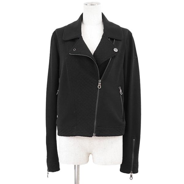 【美品】CHANEL シャネル ライダースジャケット P38075 COCOマーク ボタン マトラッ...