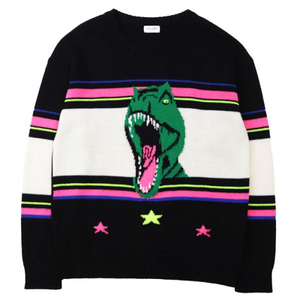 【SALE】SAINTLAURENT PARIS サンローランパリ ニット ダイナソー スター ボー...