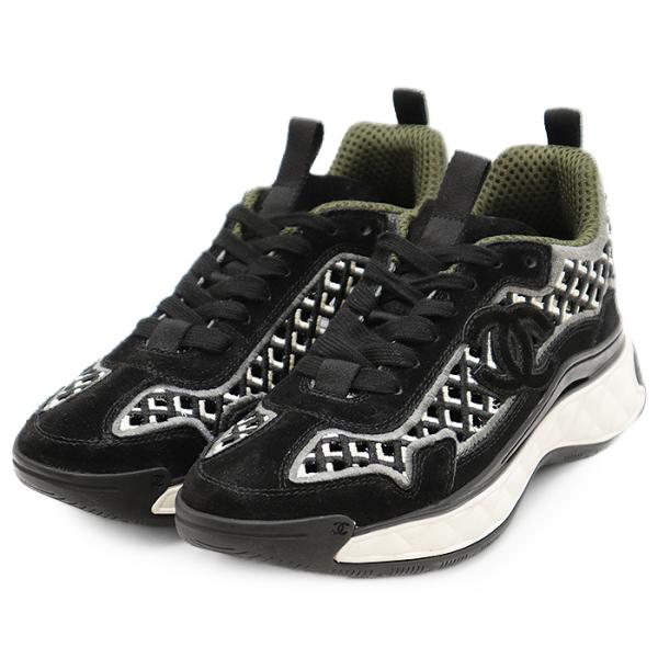 【極美品】CHANEL シャネル ローカットスニーカー G37617 スウェード x メッシュ マト...