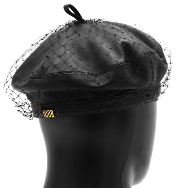 【美品】Christian Dior クリスチャン・ディオール ベレー帽 チュールベール 57cm ...