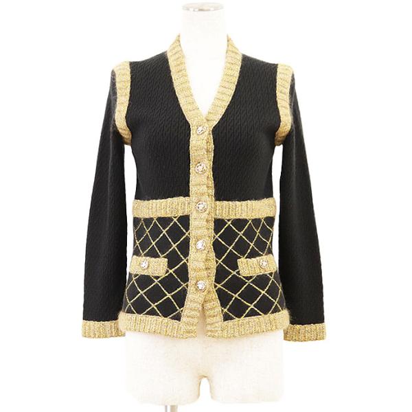 【極美品】CHANEL シャネル カーディガン 15K P52797 レディース 34 マトラッセ ...