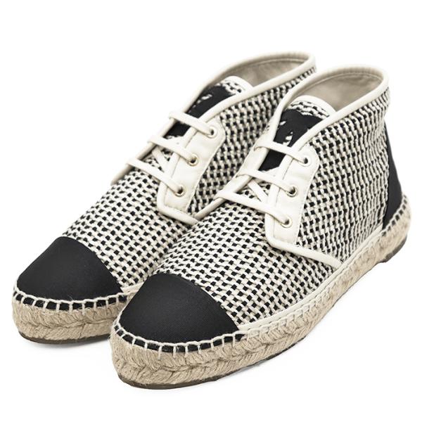 【新品同様】CHANEL シャネル スニーカー ジュート x メッシュニット 38C レディース G...