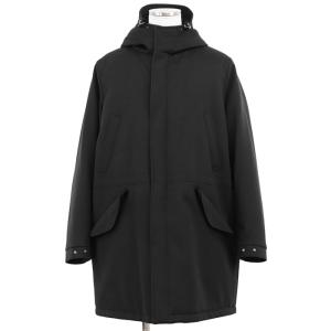 【新品同様】Loro Piana ロロピアーナ モッズコート 50 メンズ カシミヤ100％ スムースメルトン × シェアードミンク チャコールブラック