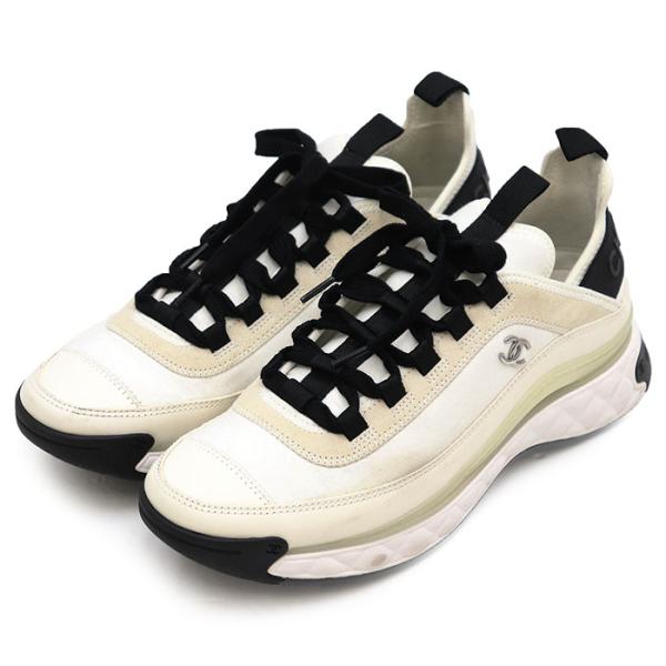 CHANEL シャネル スニーカー サイズ 41 メンズ G35618 COCO ロゴ レザー ラバ...