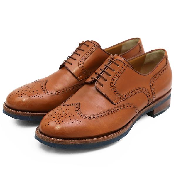 SALE【美品】a.testoni ア・テストーニ ダービーシューズ 46 メンズ ウィングチップ ...