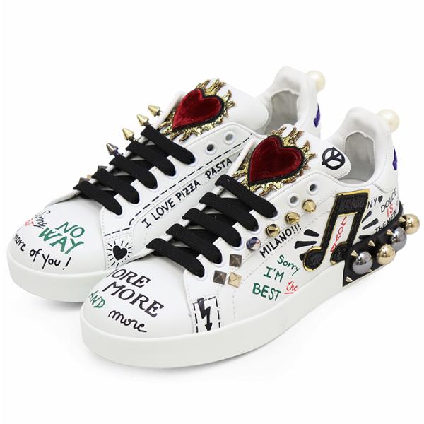 【美品】DOLCE&amp;GABBANA ドルチェアンドガッバーナ スニーカー 381/2 レディース ポ...