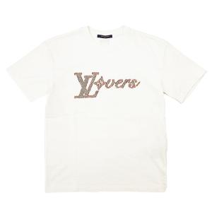 【極美品】LOUIS VUITTON ルイ・ヴィトン 半袖Ｔシャツ M メンズ 24AW LV Lovers ビース メタリック トップス オフホワイト 白 イタリア製