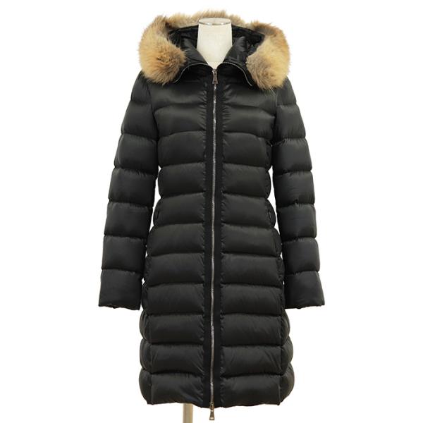 MONCLER モンクレール ファーフード ロングダウンジャケット 0 レディース フォックスファー...