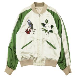 【美品】GUCCI グッチ スカジャン サイズ 50 メンズ 花鳥風月 春画 トムフォード期 リバーシブル サテン 刺繍 ハンガー付 マルチカラー