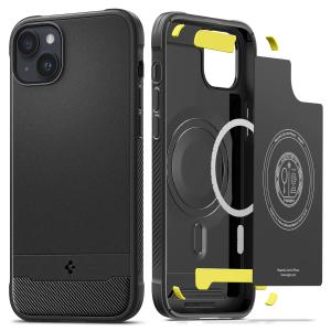 Spigen iPhone14 ケース MagSafe対応 持ちやすい カーボンデザイン すり傷防止 ワイヤレス充電対応 ACS05036 マット・ブラック｜open-clothes