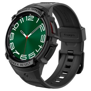 Spigen Galaxy Watch6 Classic 47mm対応 バンド 一体型 ケース カバー 耐衝撃 スポーツバンド ACS06488 ブラック｜open-clothes