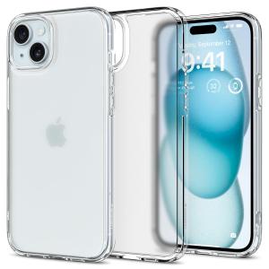 Spigen iPhone15Plus ケース クリア ストラップホール 米軍MIL規格 ACS06655 フロスト・クリア｜open-clothes