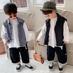 子供服 男の子 ベスト 春夏 トップス 無地 キッズ ベスト ノースリーブ オシャレ カコイイ カジュアル 卒業式 入学式 卒園式 入園式 発表会 七五三 2色