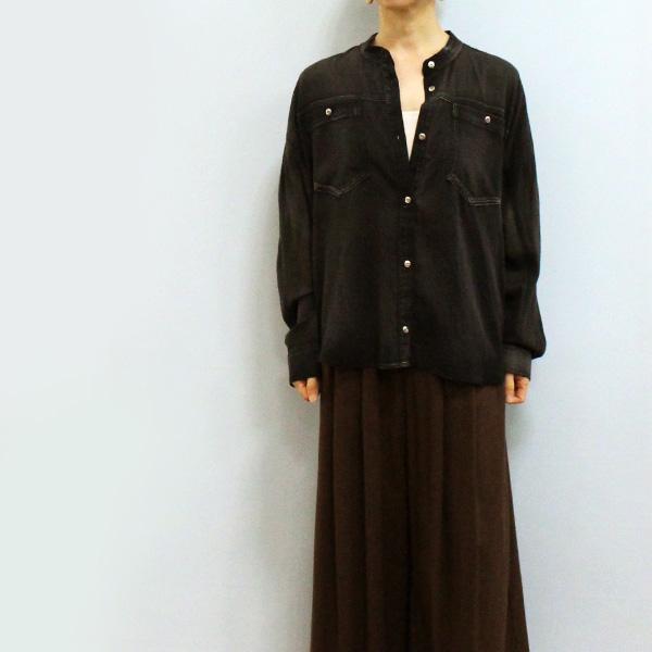 CYNICAL シニカル 652-95038 シアーデニム スタンド シャツ
