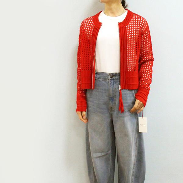 Dignite collier ディニテ コリエ 80267055 メッシュ ファスナー カーディガ...