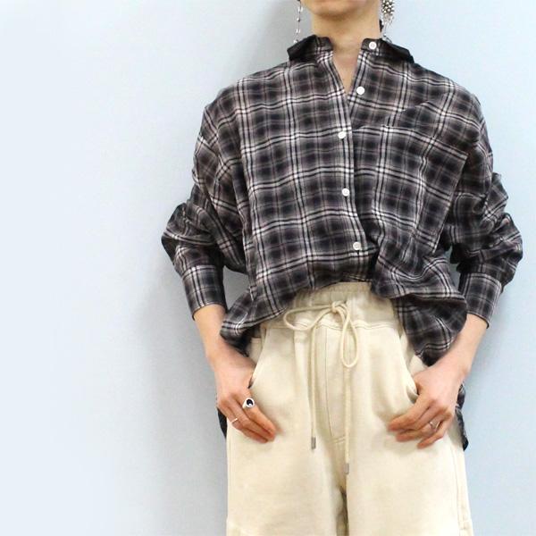 marie d'or マリードール 24071 ライトシアー チェック シャツ