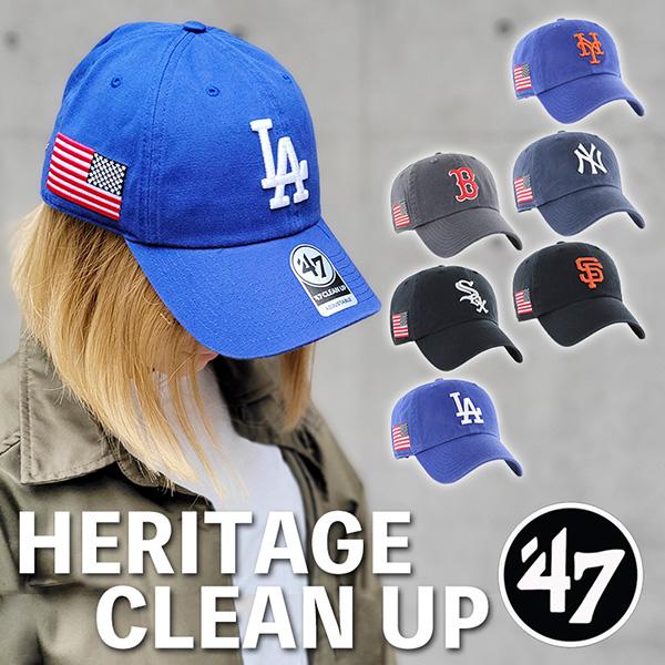 '47 フォーティーセブン チームロゴ キャップ 帽子 ストラップバック HERITAGE CLEA...