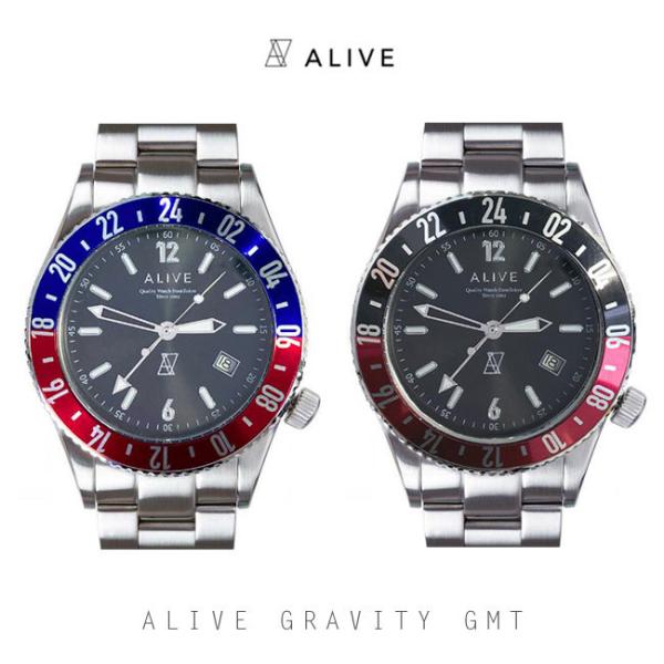 アライブ 腕時計 アライヴ ALIVE gravitygmt WATCH watch 防水 グラヴィ...