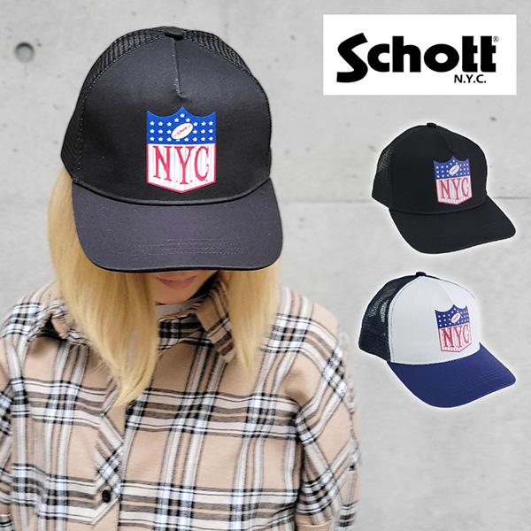 Schott NYC ショット メッシュ ロゴ キャップ