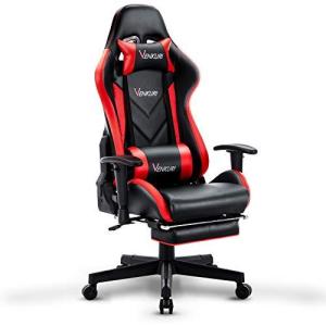 VENKURI ゲーミングチェア オフィスチェア デスクチェア 180*リクライニング可能 高さ調節可能 オットマン付き 高