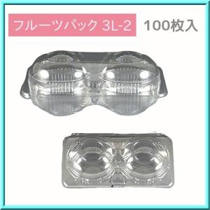 フルーツパック 果物 容器 3L-2 穴あき 100枚セット 嵌合