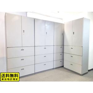 送料無料 東京地区限定 ４台セット イトーキ シンライン 上下書庫 両開き書庫 ラテラル書庫 キャビ...
